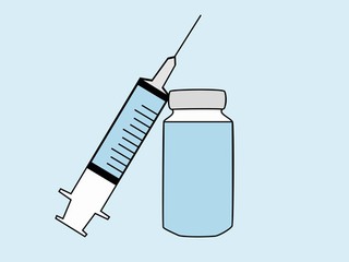 Illustration av vaccinspruta.
