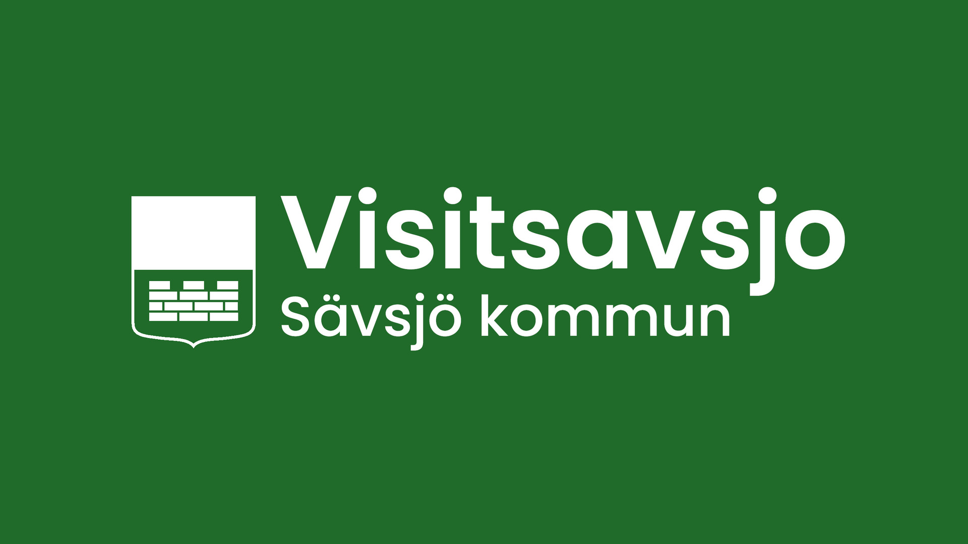 Logo Visitsavsjo på grön bakgrund.